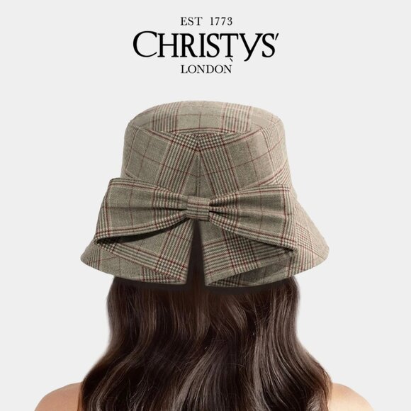 Christy\'s\' Plaid Large Bow Bucket Hat - Women